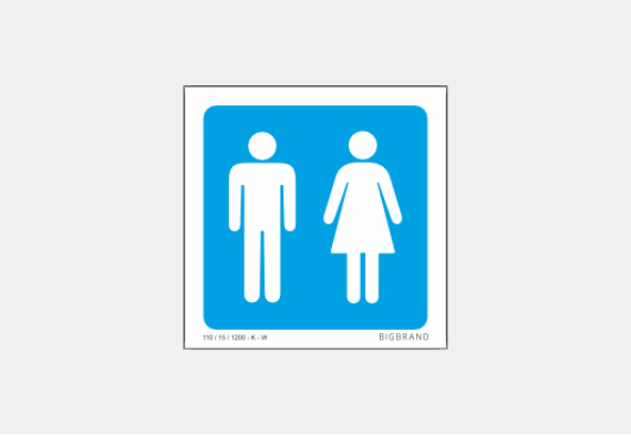 Placa WC Homem e Mulher