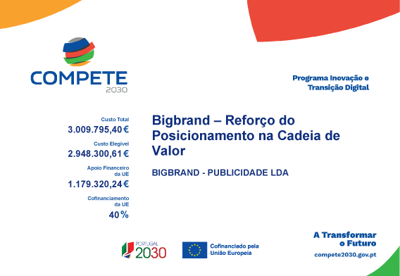 A BIGBRAND ASSEGURA APOIO EUROPEU PARA REFORÇO DA CAPACIDADE PRODUTIVA