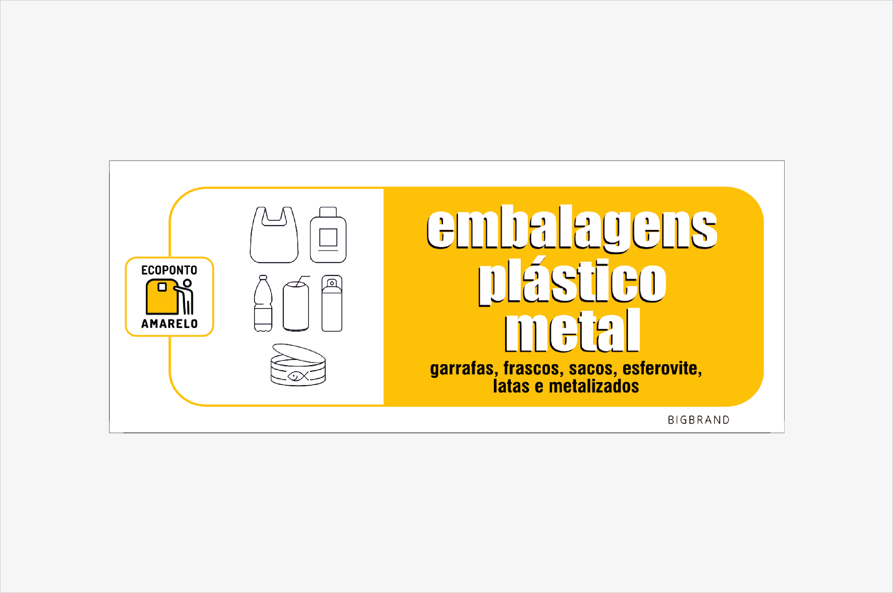 Placa Ecoponto Amarelo