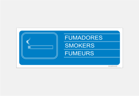Placa Fumadores - Modelo A