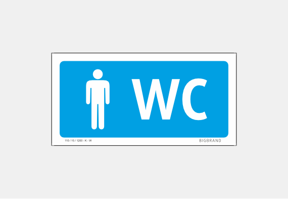 Placa WC Homem - SWC-021