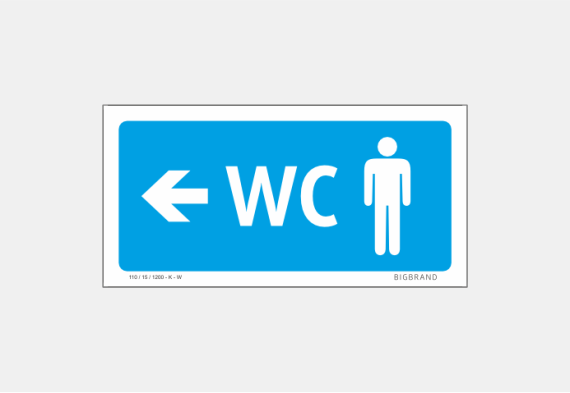 Sinalética WC Homem - SWC-033 109