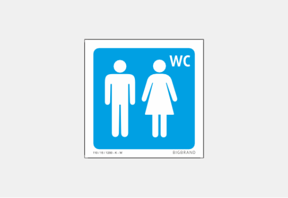 Placa WC Homem e Mulher - SWC-010 94