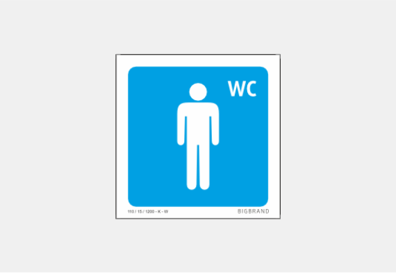 Placa WC Homem - SWC008