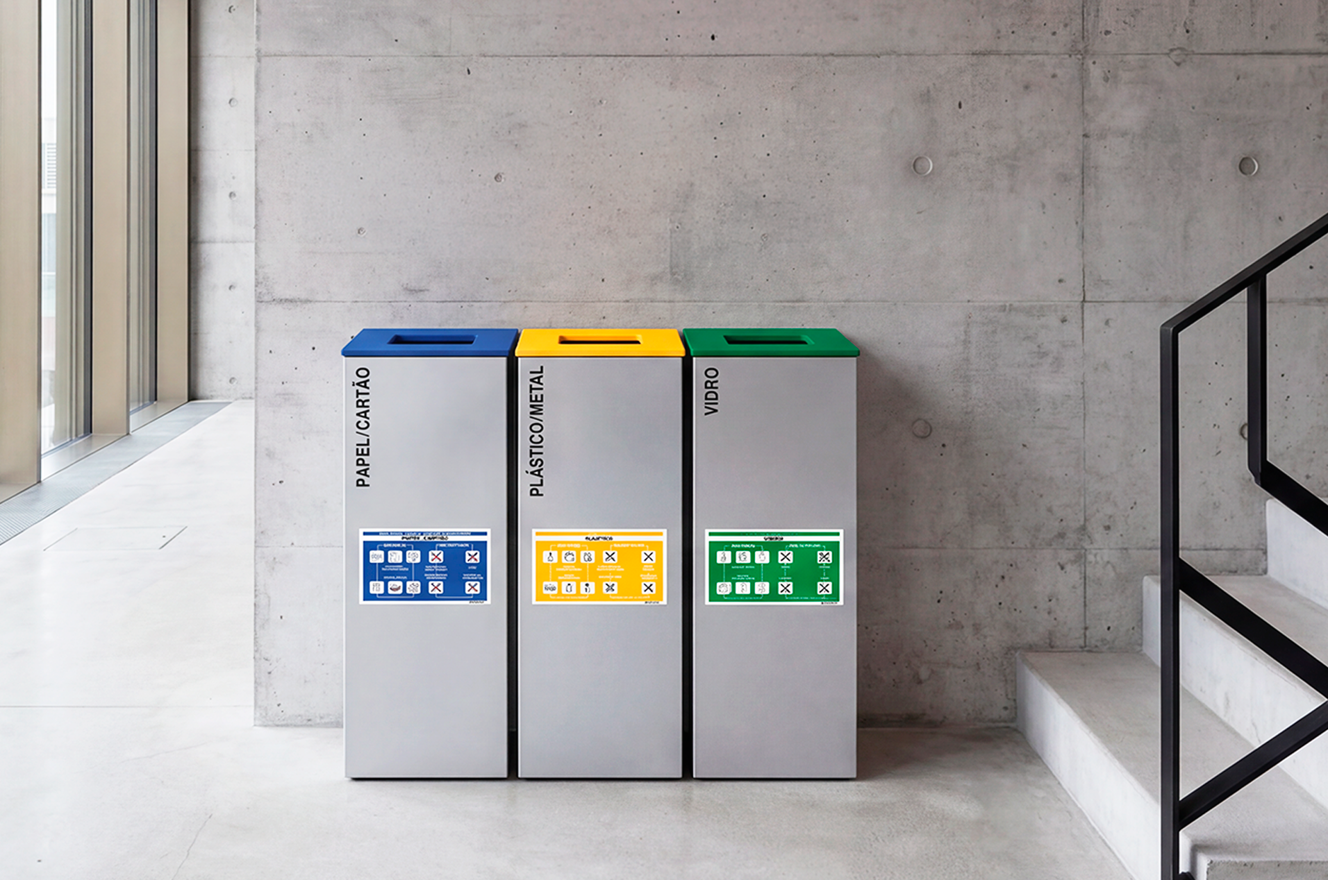 Sinalética de Catálogo de Reciclagem - Depositar / Não Depositar