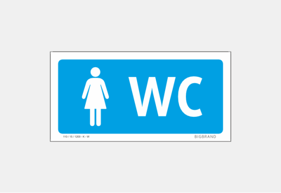 Placa WC Mulher (SWC-022)