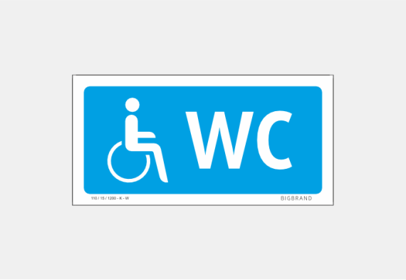Sinalética WC Deficientes - SWC-024 100