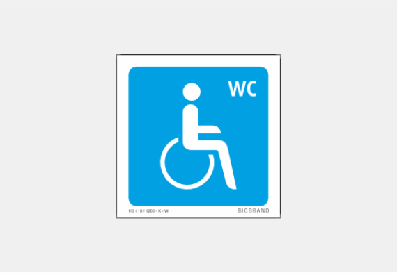 Placa WC Deficientes - SWC-011
